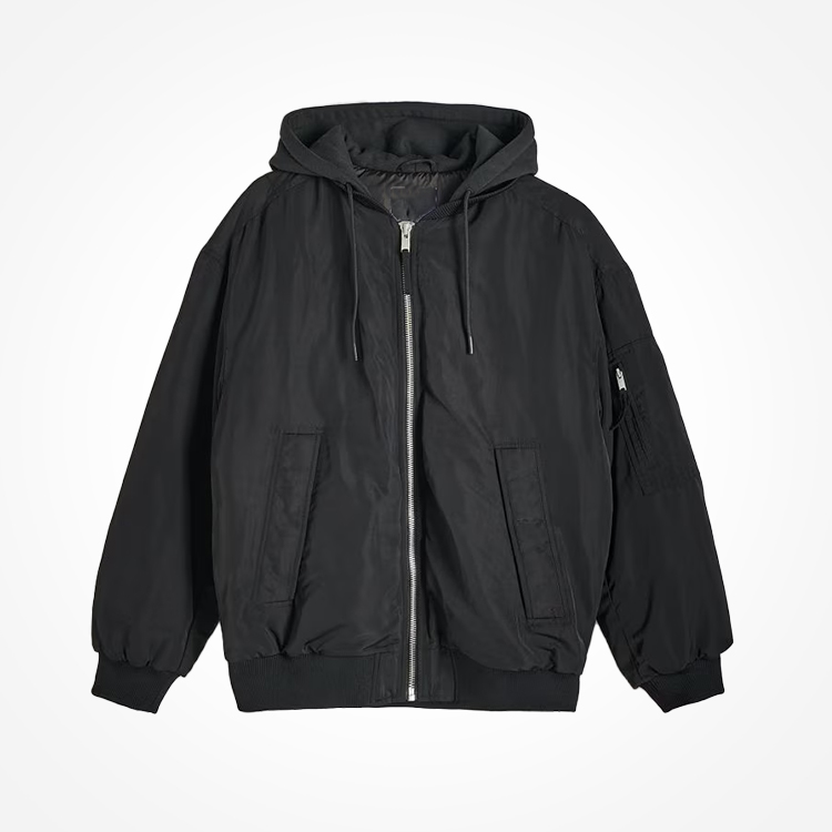 Bomber Jacket with Hood